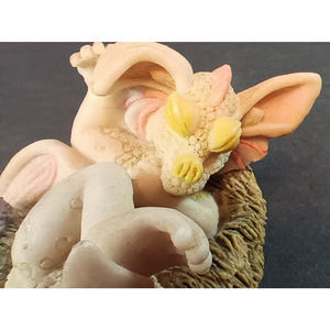 Vintage Enchantica Baby Dragon, Snappa Caught Napping Eyes Closed 1990 Signed MK